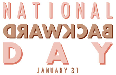 National backward day banner design