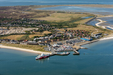 Luftbild List auf Sylt mit Hafen