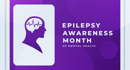 Epilepsy Awareness Month Celebration Vector Design Illustration for Background, Poster, Banner, Advertising, Greeting Card