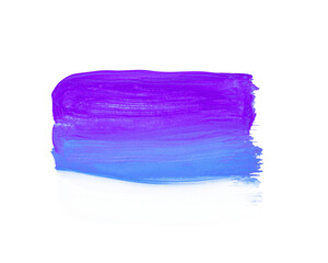 purple and blue paint stroke, violet-blue ombre white, shades of blue and purple , gouache,