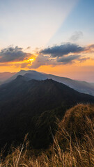 View of   Phu Chi Dao or Phu Chee Dao mountain at Chiang Rai, Thailand