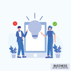 Business Concept illustrations. Mega set. Collection of scenes with men and women taking part in business activities. Vector illustration