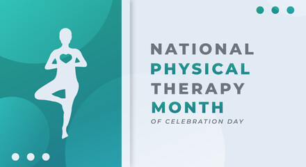 Happy Physical Therapy Month Celebration Vector Design Illustration for Background, Poster, Banner, Advertising, Greeting Card