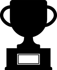 トロフィーのシンプルなイラストアイコン