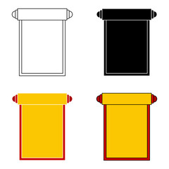 Chinese Scroll in flat style isolated