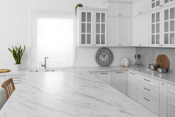 Beautiful kitchen interior with stylish modern furniture