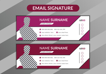 Modern email signature Design template