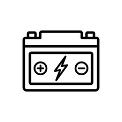 car battery icon vector design template in white background