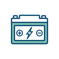 car battery icon vector design template in white background