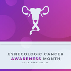 Happy Gynecologic Cancer Awareness Month Celebration Vector Design Illustration for Background, Poster, Banner, Advertising, Greeting Card