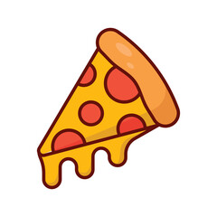 pizza icon vector design template in white background