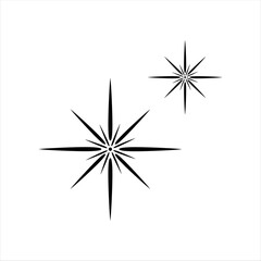 Sparkle Star Icon Vector Illustrations