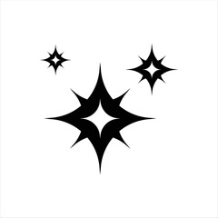 Sparkle Star Icon Vector Illustrations