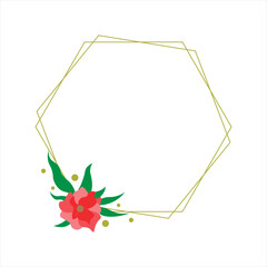 Flowers and Leaves Border Frame