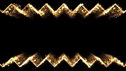 wave shapes particles loop geometry lines Transparent Video. Gold rhomb wave lines, glitter shape animated on Transparent background. Seamless loop - Powered by Adobe