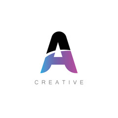 Initial letter A logo vector design template