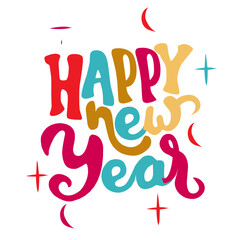 Happy New Year Calligraphy