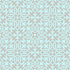 Ancient ceramic tile seamless pattern. Wall or floor texture. Decorative antique stone ornament.