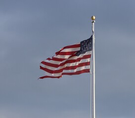 American Flag on a windy day.