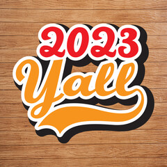Happy New Year 2023 Sticker Design 