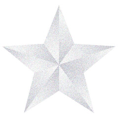PNG 3d white granit star