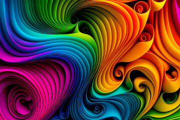 Seamless Abstract Colorful Design, texture, curvy and artistic Illustration pattern