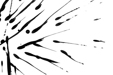Ink-Black watercolor textures splashes and streaks on white background,Abstract watercolor,Abstract ink	