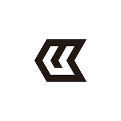 letter uk arrow simple geometric logo vector © Adnanjaya