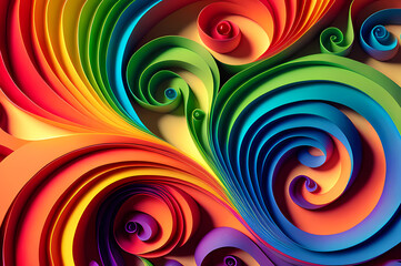 Seamless Abstract Colorful Design, texture, curvy and artistic Illustration pattern