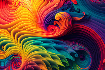 Seamless Abstract Colorful Design, texture, curvy and artistic Illustration pattern