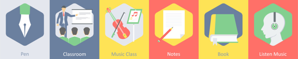 pen, classroom, music class