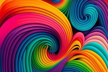 Seamless Abstract Colorful Design, texture, curvy and artistic Illustration pattern