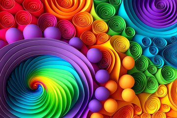 Seamless Abstract Colorful Design, texture, curvy and artistic Illustration pattern