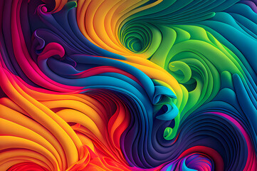 Seamless Abstract Colorful Design, texture, curvy and artistic Illustration pattern