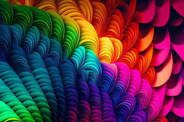 Seamless Abstract Colorful Design, texture, curvy and artistic Illustration pattern