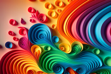 Seamless Abstract Colorful Design, texture, curvy and artistic Illustration pattern