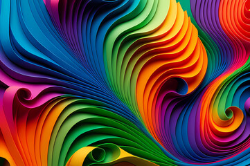Fototapeta premium Seamless Abstract Colorful Design, texture, curvy and artistic Illustration pattern