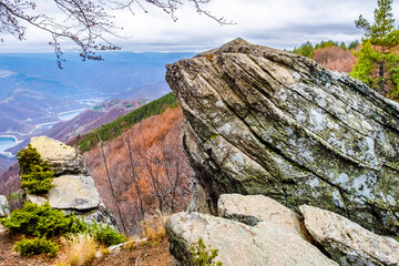 Amazing view of Magnificent autumn carpet in The Rhodope mountains