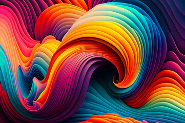 Seamless Abstract Colorful Design, texture, curvy and artistic Illustration pattern