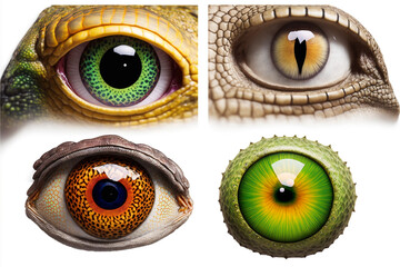 Verschiedene fantasy Augen von Reptilien