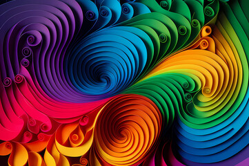 Seamless Abstract Colorful Design, texture, curvy and artistic Illustration pattern