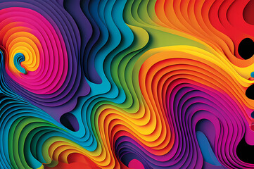 Seamless Abstract Colorful Design, texture, curvy and artistic Illustration pattern