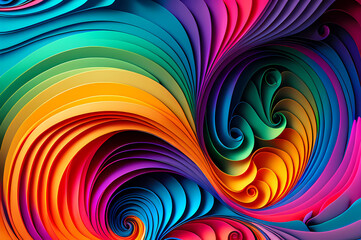 Seamless Abstract Colorful Design, texture, curvy and artistic Illustration pattern