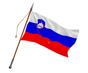 National flag  of Slovenia. Background  with flag  of Slovenia