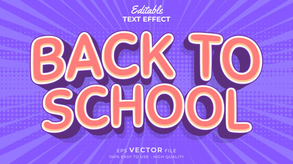 Back to school Text effect editable premium free download
