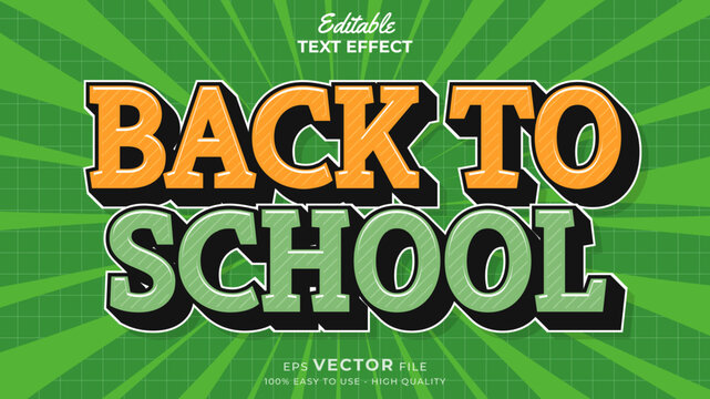 Back to school Text effect editable premium free download