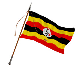 National flag  of Uganda. Background  with flag  of Uganda