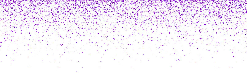 Wide purple glitter confetti isolated