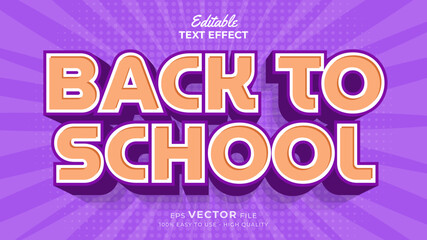 Back to school Text effect editable premium free download