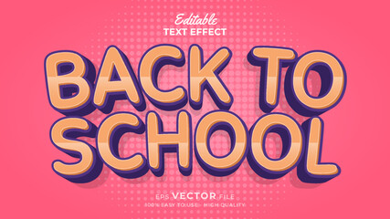 Back to school Text effect editable premium free download